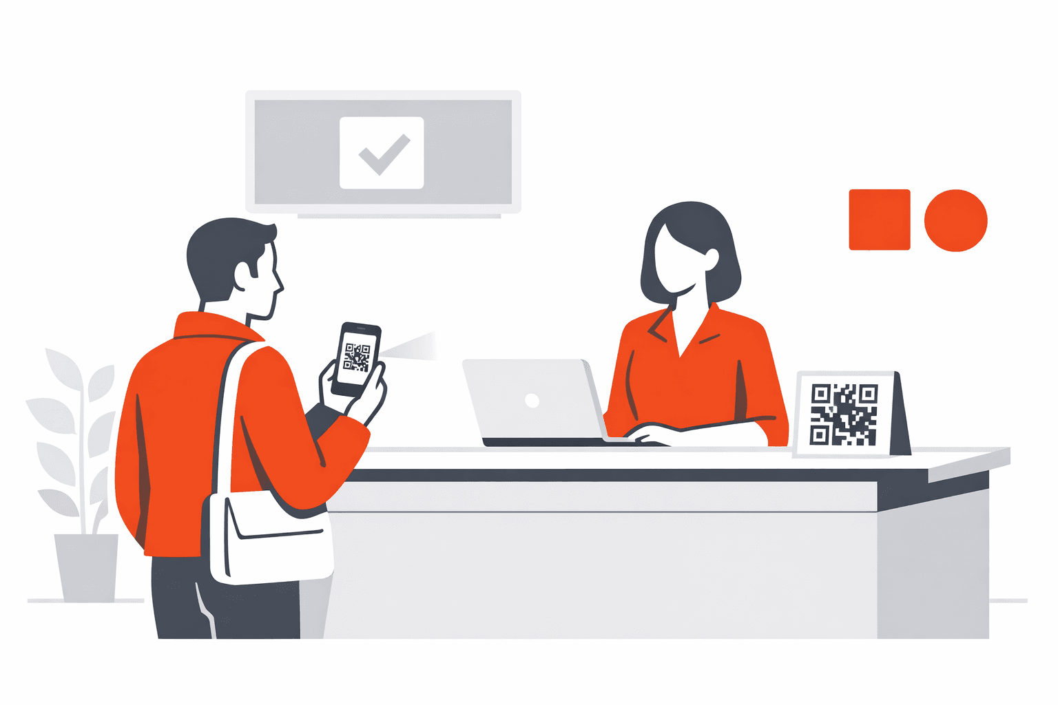 Reception welcome illustration
